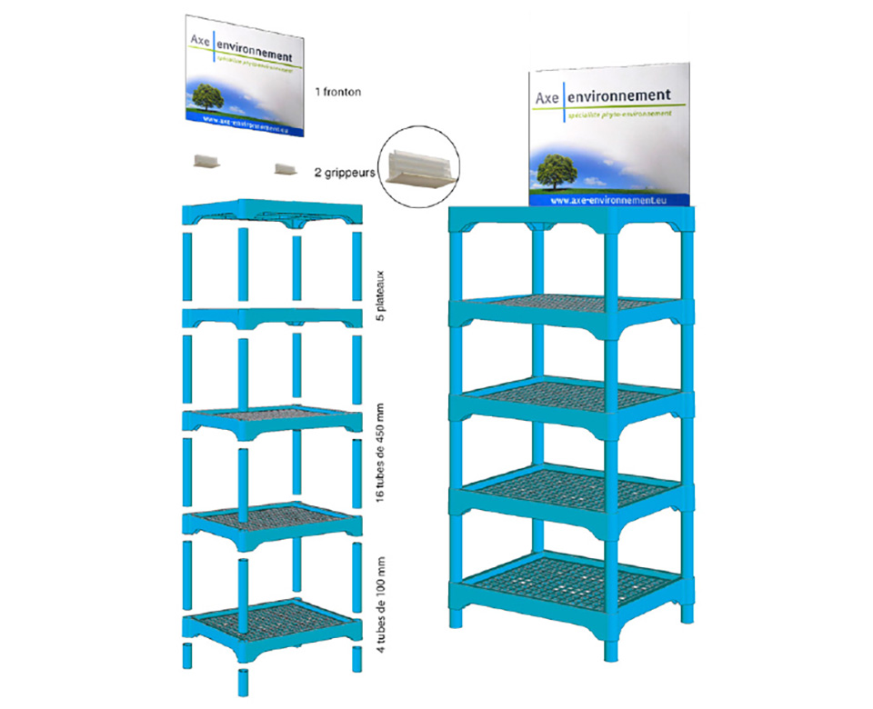 Meuble modulable en plastique